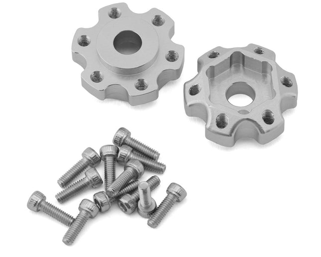 Reefs RC 12mm Hex REEFS220 "DOT" CNC-Machined Aluminum Hubs (Silver) (2) (2mm Offset) SEHREEFS220