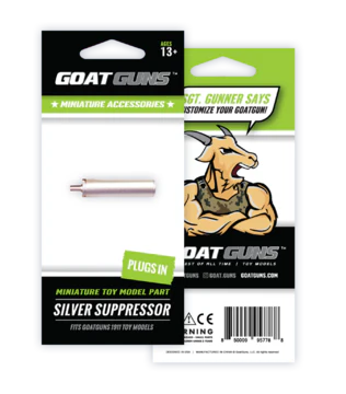 GoatGuns 1911 Suppressor - Silver GOA1911-SUPPRESSOR-S
