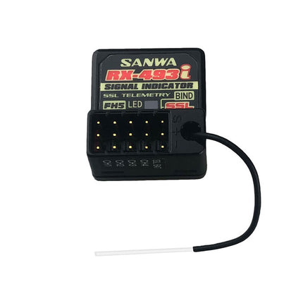 Sanwa/Airtronics RX-493i M17/MT-5 2.4GHz 4-Channel FHSS-5 Telemetry Receiver SNW107A41375A