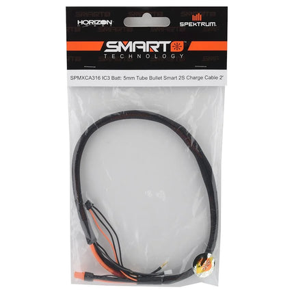 Spektrum RC IC3 Smart 2S Charge Lead w/5mm Bullets (24") SPMXCA316