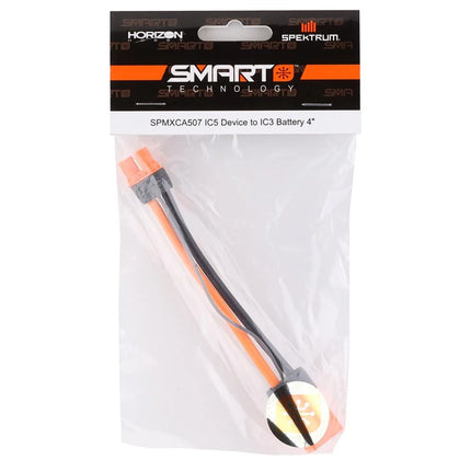 Spektrum RC 4" IC5 Battery to IC3 Device SMART Battery Adapter Cable SPMXCA507