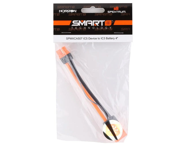 Spektrum RC 4" IC5 Battery to IC3 Device SMART Battery Adapter Cable SPMXCA507