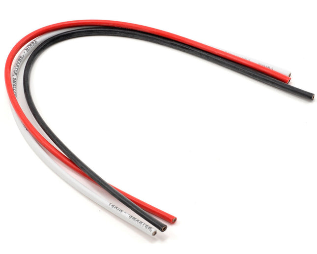 Tekin 12awg Silicon Power Wire Pack (Black/Red/White) (12") TEKTT3011
