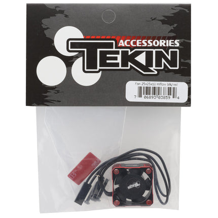 Tekin TT3859 25x25x10mm Hiflow Aluminum Cooling Fan (Black/Red) TEKTT3859