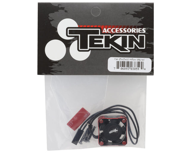 Tekin TT3859 25x25x10mm Hiflow Aluminum Cooling Fan (Black/Red) TEKTT3859