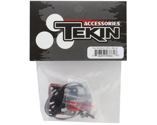 Tekin TT3861 30x30x10 Hiflow Aluminum Cooling Fan (Black/Red) TEKTT3861