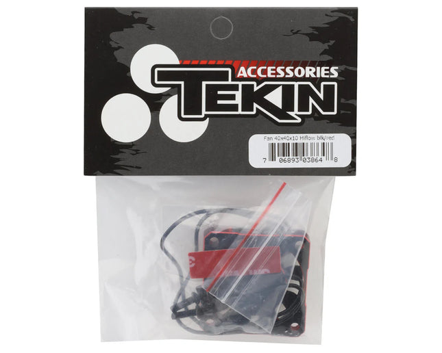 Tekin TT3864 40x40x10 Hiflow Aluminum Cooling Fan (Black/Red) TEKTT3864