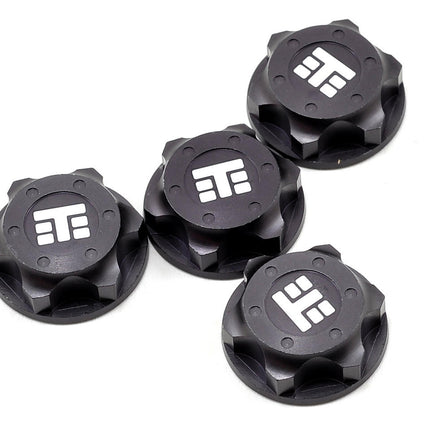 Tekno RC 17mm Aluminum "T Logo" Covered Serrated Wheel Nut (Gun Metal) (4) TKR5116B