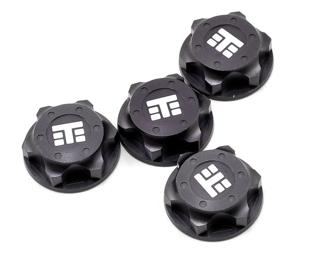 Tekno RC 17mm Aluminum "T Logo" Covered Serrated Wheel Nut (Gun Metal) (4) TKR5116B