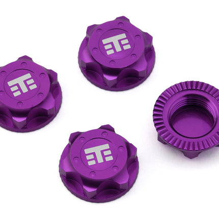 Tekno RC 17mm Aluminum "T Logo" Covered Serrated Wheel Nuts (Purple) (4) TKR5116BP
