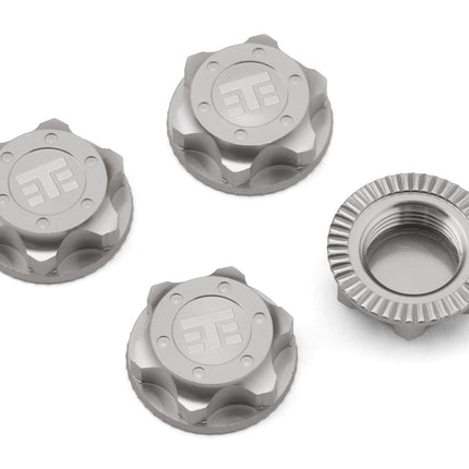 Tekno RC 17mm Aluminum "T Logo" Covered Serrated Wheel Nuts (Clear) (4) TKR5116BX