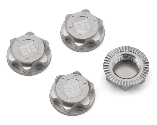 Tekno RC 17mm Aluminum "T Logo" Covered Serrated Wheel Nuts (Clear) (4) TKR5116BX
