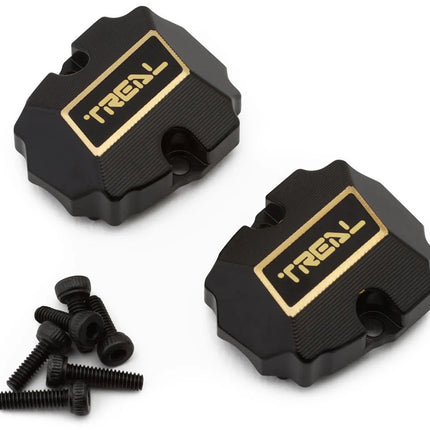 Treal Hobby X0048D6EMT Redcat Ascent-18 Front & Rear Brass Differential Covers (Black) (2) (13g) TLHTASCENT18-05