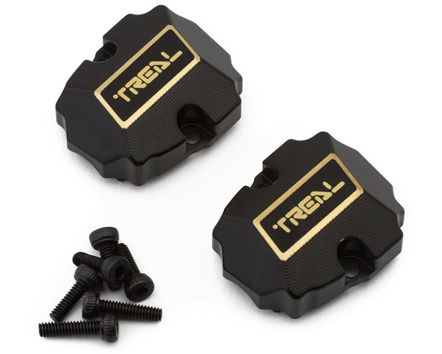 Treal Hobby X0048D6EMT Redcat Ascent-18 Front & Rear Brass Differential Covers (Black) (2) (13g) TLHTASCENT18-05