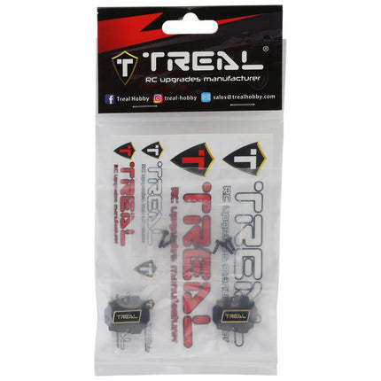 Treal Hobby X0048D6EMT Redcat Ascent-18 Front & Rear Brass Differential Covers (Black) (2) (13g) TLHTASCENT18-05