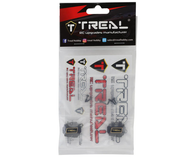 Treal Hobby X0048D6EMT Redcat Ascent-18 Front & Rear Brass Differential Covers (Black) (2) (13g) TLHTASCENT18-05