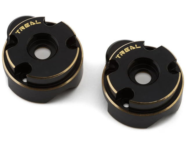 Treal Hobby X0048D6ELZ Redcat Ascent-18 Brass Outer Portal Covers (Black) (2) (47.4g) TLHTASCENT18-06