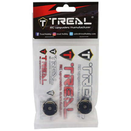 Treal Hobby X0048D6ELZ Redcat Ascent-18 Brass Outer Portal Covers (Black) (2) (47.4g) TLHTASCENT18-06