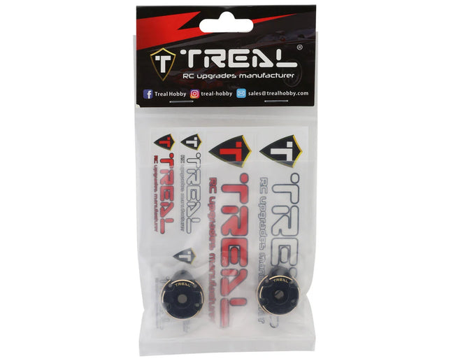 Treal Hobby X0048D6ELZ Redcat Ascent-18 Brass Outer Portal Covers (Black) (2) (47.4g) TLHTASCENT18-06
