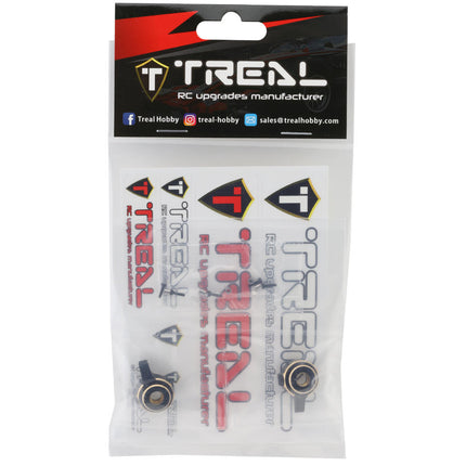 Treal Hobby X002MHU5DR Axial SCX24 Brass Front Steering Knuckles (Black) (2) (10g) TLHTSCX24-06