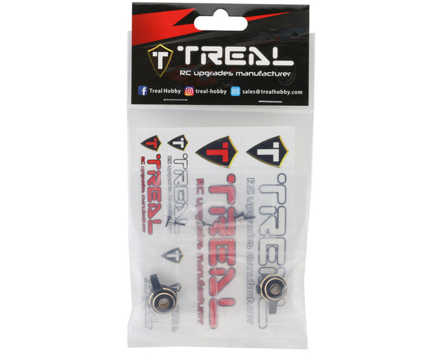 Treal Hobby X002MHU5DR Axial SCX24 Brass Front Steering Knuckles (Black) (2) (10g) TLHTSCX24-06