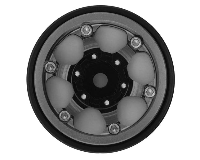 Treal Hobby X00396C7T5 Type D 1.0" Concave 6-Spoke Beadlock Wheels (Grey) (4) (21.2g) TLHTSCX24-151