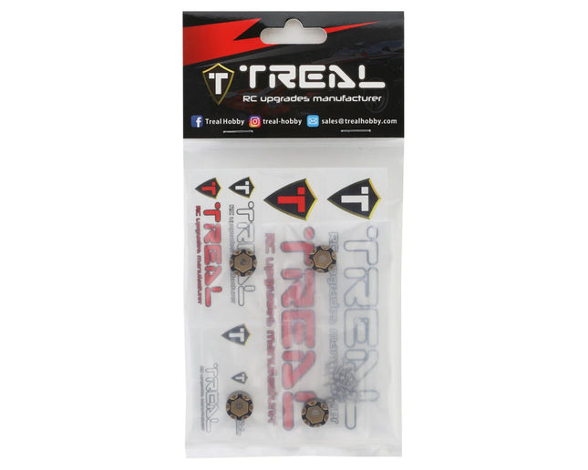 Treal Hobby X003TBO09P Axial SCX24 1.0" Brass Beadlock Wheel Hub Spacers (4) (7mm) (3.5g) TLHTSCX24-232