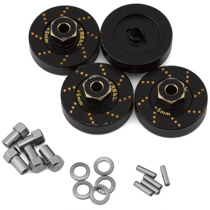 Treal Hobby X002RZTQ0R Axial SCX24 Brass Extended Wheel Hex Hub (+5mm) (4) (12g) TLHTSCX24-54