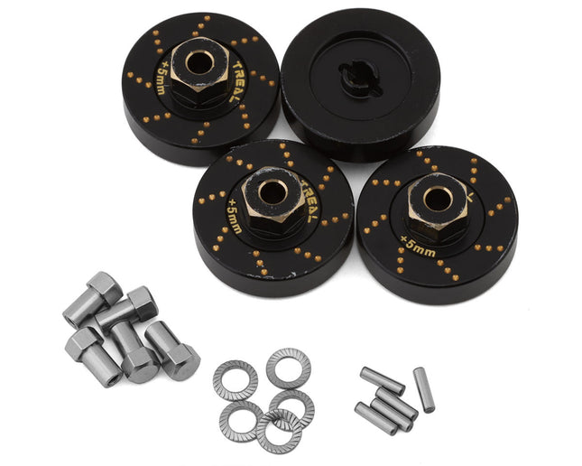 Treal Hobby X002RZTQ0R Axial SCX24 Brass Extended Wheel Hex Hub (+5mm) (4) (12g) TLHTSCX24-54