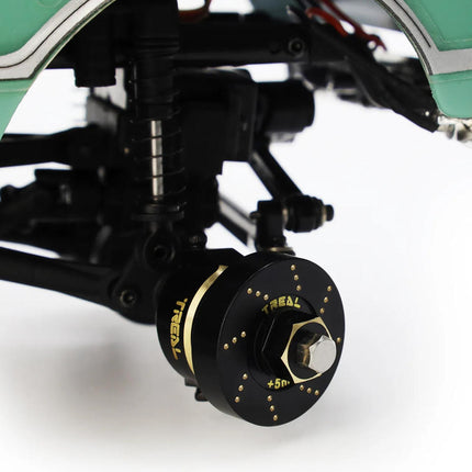 Treal Hobby X002RZTQ0R Axial SCX24 Brass Extended Wheel Hex Hub (+5mm) (4) (12g) TLHTSCX24-54