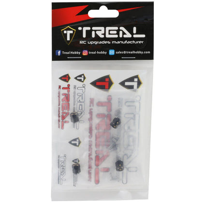 Treal Hobby X002XW30OR Axial SCX24 Brass Wheel Hex Hub Adapters (4) (2.4g) (+5mm) TLHTSCX24-77