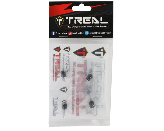 Treal Hobby X002XW30OR Axial SCX24 Brass Wheel Hex Hub Adapters (4) (2.4g) (+5mm) TLHTSCX24-77