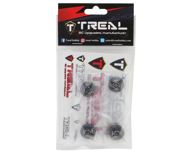 Treal Hobby X002YSWRGH Axial SCX24 Type B Brass Extended Wheel Hubs (4) (+5mm) TLHTSCX24-91