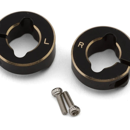 Treal Hobby X004ZXBA5N Axial SCX30 Brass Rear Counterweights (Black) (2) (4.65g ea) TLHTSCX30-07