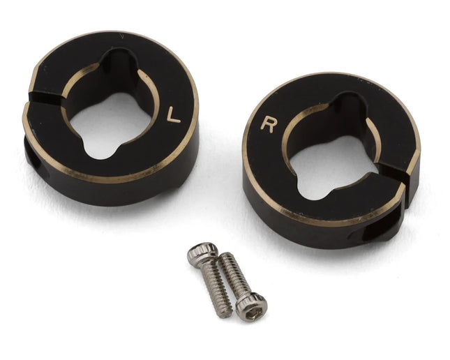 Treal Hobby X004ZXBA5N Axial SCX30 Brass Rear Counterweights (Black) (2) (4.65g ea) TLHTSCX30-07
