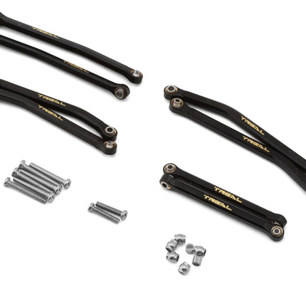 Treal Hobby X005010ZP5 Axial SCX30 Brass High Clearance Suspension Links Set (Black) (Bronco/Wrangler) TLHTSCX30-08