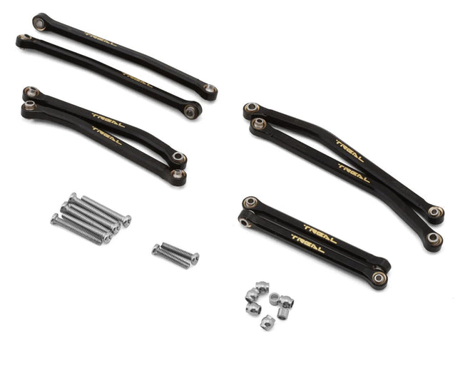 Treal Hobby X005010ZP5 Axial SCX30 Brass High Clearance Suspension Links Set (Black) (Bronco/Wrangler) TLHTSCX30-08