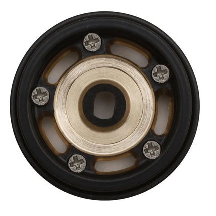 Treal Hobby X00504CUUZ 0.7" 5-Slot Brass Micro Rock Crawler Beadlock Wheels (Black/Gold) (4) (14g ea) TLHTSCX30-29