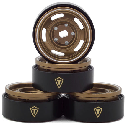 Treal Hobby 0.7" 5-Slot Aluminum Micro Rock Crawler Beadlock Wheels (4) (8g ea) (Various Colors)