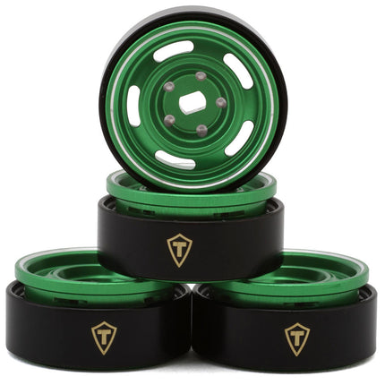 Treal Hobby 0.7" 5-Slot Aluminum Micro Rock Crawler Beadlock Wheels (4) (8g ea) (Various Colors)
