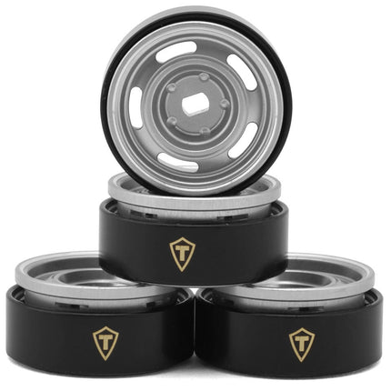 Treal Hobby 0.7" 5-Slot Aluminum Micro Rock Crawler Beadlock Wheels (4) (8g ea) (Various Colors)