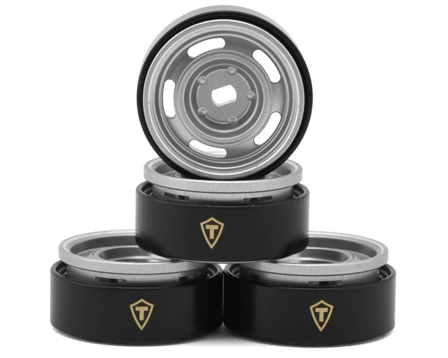 Treal Hobby 0.7" 5-Slot Aluminum Micro Rock Crawler Beadlock Wheels (4) (8g ea) (Various Colors)