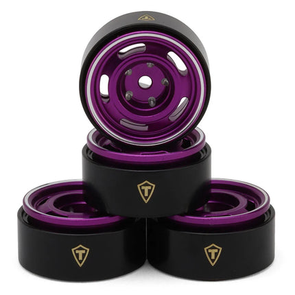 Treal Hobby 0.7" 5-Slot Aluminum Micro Rock Crawler Beadlock Wheels (4) (8g ea) (Various Colors)