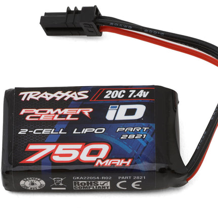 Traxxas 2821 2S "Power Cell" 20C Lipo Battery w/iD Connector (7.4V/750mAh) TRA2821