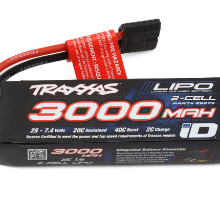 Traxxas 2827X 2S "Power Cell" 20C LiPo Battery w/iD Connector (7.4V/3000mAh) TRA2827X