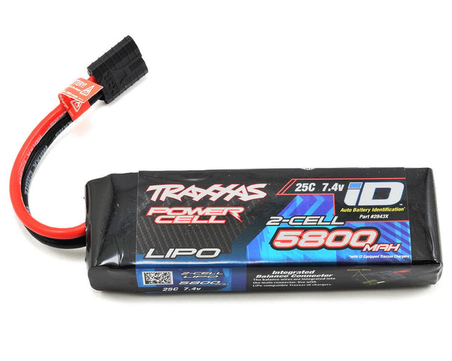 Traxxas 2843X 2S "Power Cell" 25C LiPo Battery w/iD Traxxas Connector (7.4V/5800mAh) TRA2843X