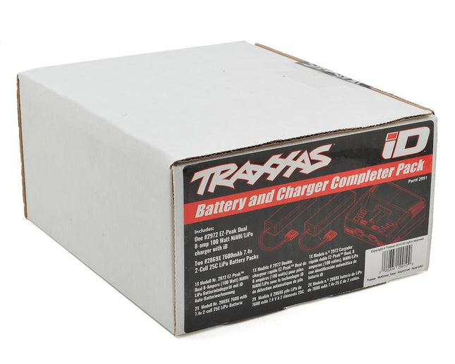 Traxxas 2991 EZ-Peak 2S "Completer Pack" Dual Multi-Chemistry Battery Charger w/Two Power Cell 2S Batteries (7600mAh) TRA2991