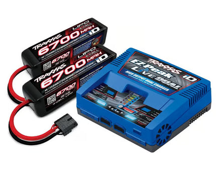 Traxxas 2997 EZ-Peak Live 4S "Completer Pack" Multi-Chemistry Battery Charger w/Two Power Cell 4S Batteries (6700mAh) TRA2997