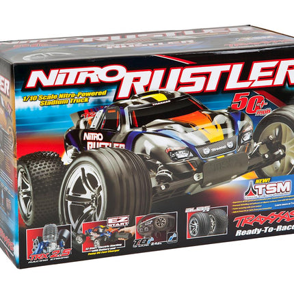 Traxxas Nitro Rustler 1/10 RTR Stadium Truck w/TQi 2.4GHz, TSM, EZ Start, Battery & DC Charger TRA44096-3