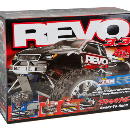 Traxxas 53097-3 Revo 3.3 4WD RTR Nitro Monster Truck w/TQi 2.4Ghz Radio, TSM, Batteries & DC Charger TRA530973